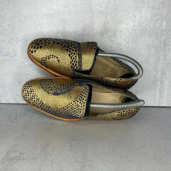 Free People Snake Eyes Loafe Gold Platform Shoe Women's Size 36 fits Sz … - Picture 12 of 14